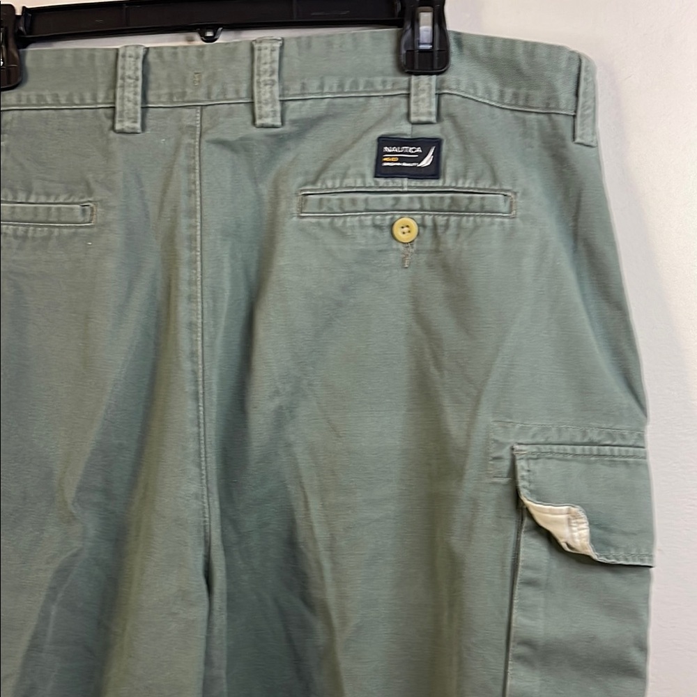 Nautica Men's Classic Green Cargo Shorts size 40 waist #103 - Picture 9 of 11